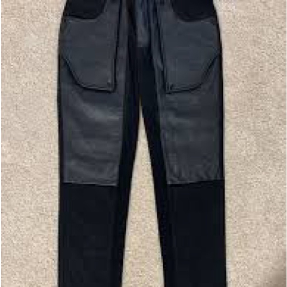 Black Helmut Lang Black Jeans With Shearling Detail